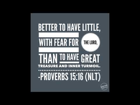 Bible Verse Of The Day (January 16, 2018) Proverbs 15:16