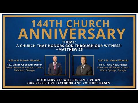 An Interconnected Church - Numbers 9:23 - 144th Church Anniversary - 9:00 A.M. Drive-in Worship