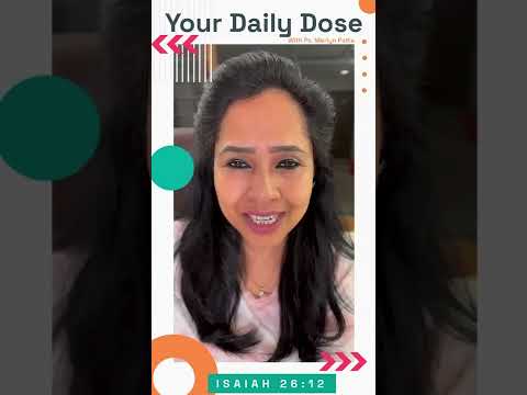 Isaiah 26:12 / Your Daily Dose / Ps.Merlyn Patta / 26th Sep'22