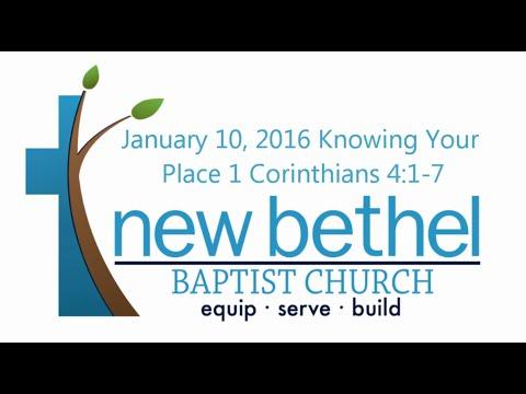 Sermon: Knowing Your Place 1 Corinthians 4:1-7