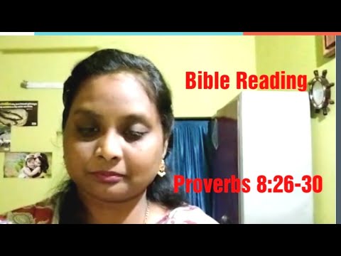 16.08.2020 Bible Reading, Proverbs 8:26-30