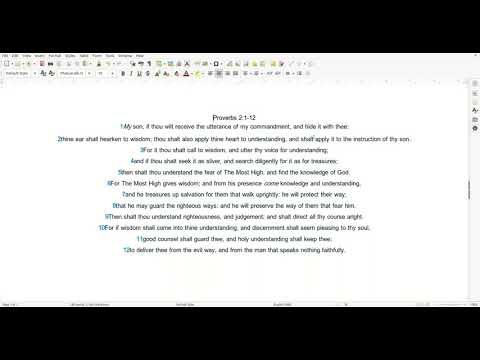 11 21 Scripture Proverbs 2:1 12