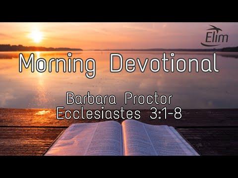 Morning Devotional - Ecclesiastes 3:1-8
