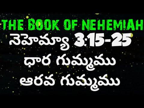 నెహెమ్యా గ్రంథ ధ్యానం Book of Nehemiah 3:15-25వచనాలు ధార గుమ్మము \\Message by Rev.I.Yehoshuva