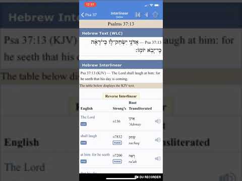 Psalm 37:13 in the Hebrew, ???????????????? shall laugh!
