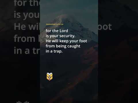 Bible Verses - Proverbs 3:24-29 (new living translation) #biblevision #bible