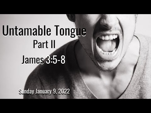 Sunday January 9, 2022: Untamable Tongue Part 2- James 3:5-8