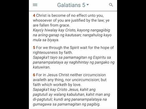 Bible Verse - Day 193 - GALATIANS 5:4-6 English/Tagalog Version