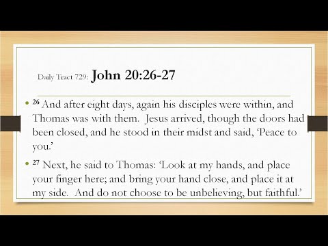 Dad’s Bible Tract 729 - John 20:26-27