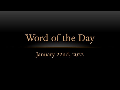 TURFJC Word of the Day for January 22nd, 2022: Deuteronomy 3:22