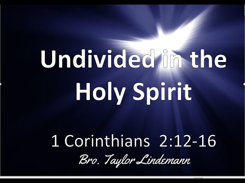 Undivided by the Holy Spirit - 1 Corinthians 2:12-16