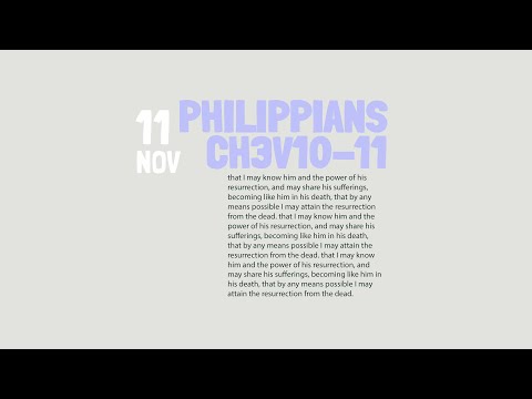 Daily Devotional With Ruth Davenport // Philippians 3:10-11