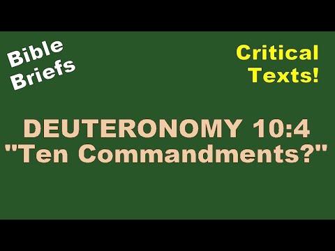 Bible Briefs #33 - Deuteronomy 10:4
