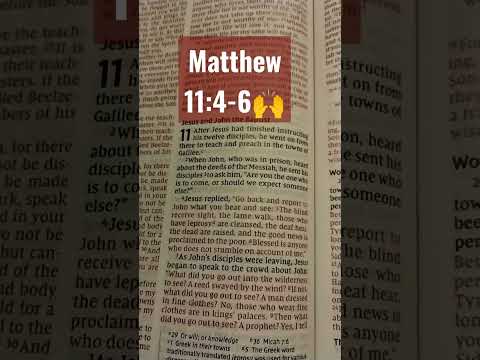 Matthew 11:4-6 NIV ***Go back and give a report! ???? #ReadTheWordWithVicky