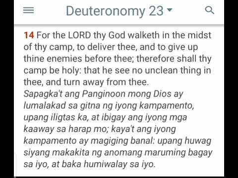 Bible Verse - Day 79 - DEUTERONOMY 23:14 English/ Tagalog