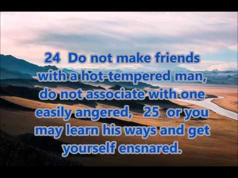 Bible Verse Friendship  Proverbs 22:24-25
