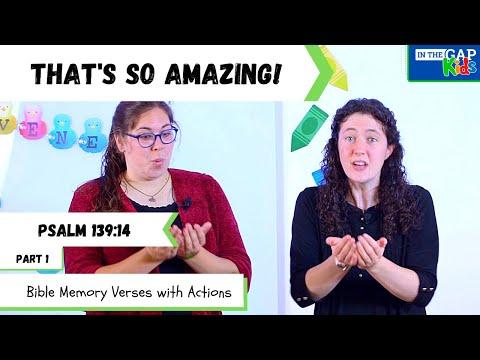 Psalm 139:14 | Bible Verses to Memorize for Kids with Actions | Attentiveness (Week 1)