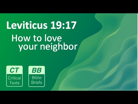 Bible Brief #59 - Leviticus 19:17