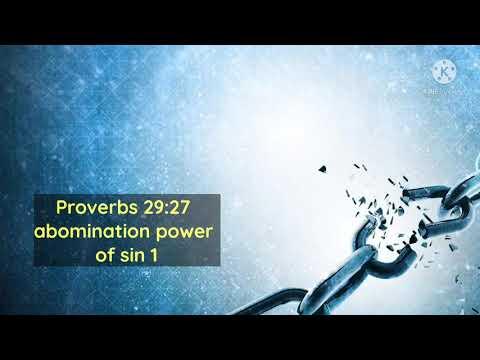 Abomination power of sin 1 Proverbs 29:27