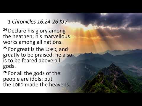 Inspirational Nugget and Prayer 1 Chronicles 16:24-26 "Brag on God" Rev. Jerrold Smith