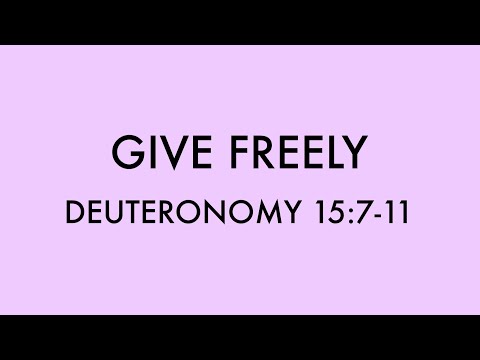 Deuteronomy 15:7-11