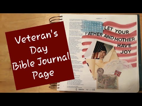 Veteran's Day Bible Journaling Page | Proverbs 23:24-25