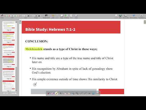 Bible Study Livestream - Hebrews 7:1-2