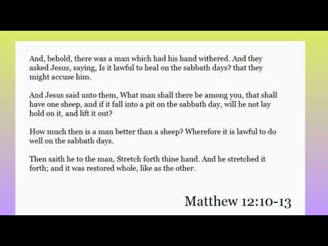 #VoiceOfWorship - Matthew 12: 10-13.      #GODwantsUsWell