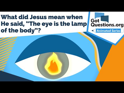 What did Jesus mean when He said, “The eye is the lamp of the body” in Matthew 6:22?