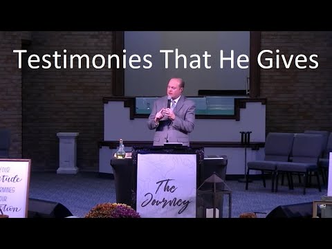 Bro. John Graham - Testimonies That He Gives, Exodus 25:16 - Nov. 3, 2019. (Sun. PM)