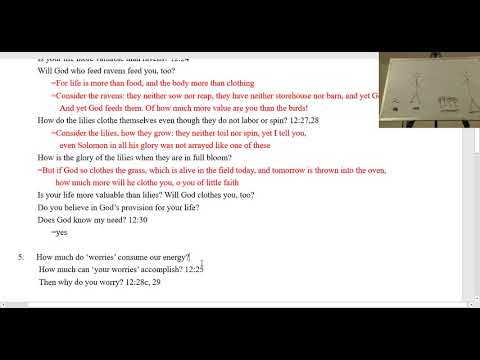 Boksoon Kim Bible Study Luke 12:13-34 Do not worry