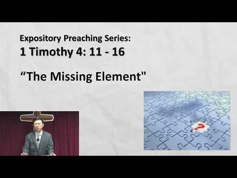 1 Timothy 4: 11 - 16; 31 July 2022 REC English Worship