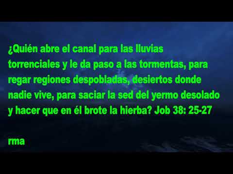 Job 38: 25 -27