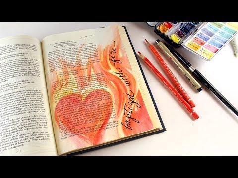 Bible Journaling: Matthew 3:11 Pentecost Fire
