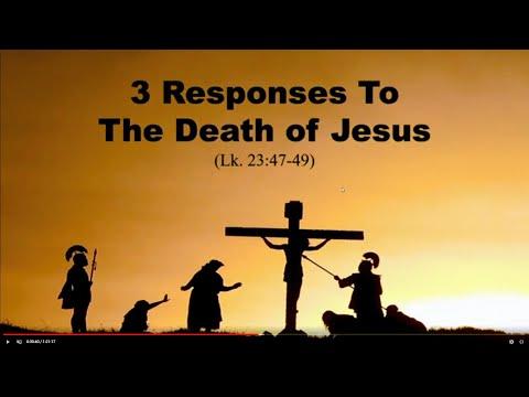 3 Responses to the Death of Christ (Luke 23:47-49)