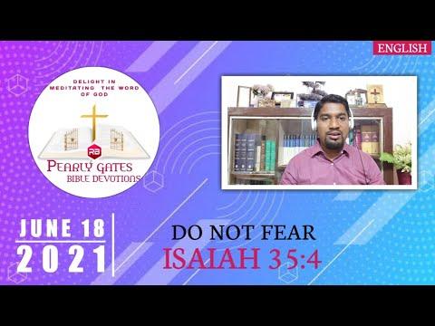 Do not fear - Today's Promise Verse: Isaiah 35:4, English Short Bible Devotion