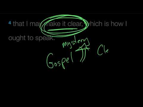 Verse by Verse: Colossians 4:4