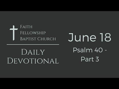 FFBC Daily Devotional - Psalm 40:9-11