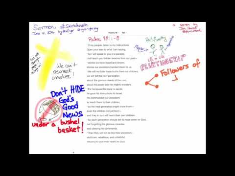 Sermon Sketchnote on Psalms 78:1-8