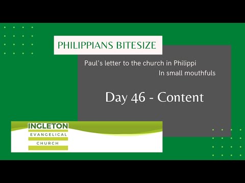 Day 46 Philippians 4:11-14 'Content'