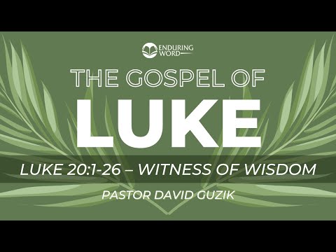 Luke 20:1-26 - Witness of Wisdom