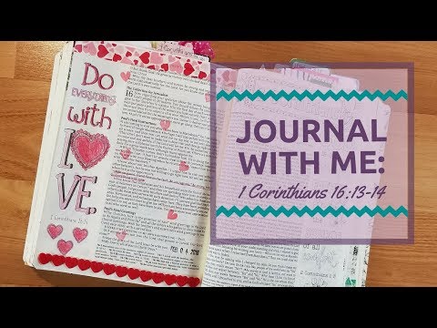 Bible Journaling: 1 Corinthians 16:13-14