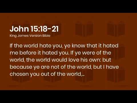 Gospel Reading 21th May, 2022, Saturday / John 15:18-21 / Daily Bible Verse