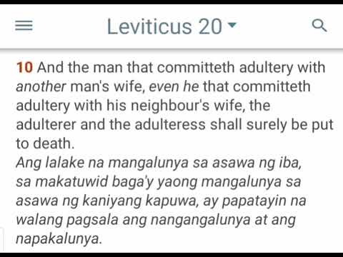 Bible Verse - Day 104 - LEVITICUS 20:10 English/Tagalog