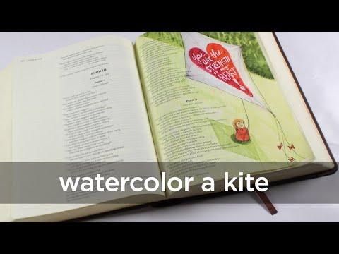 Bible Journaling: Watercolor Kite, Psalm 73:26