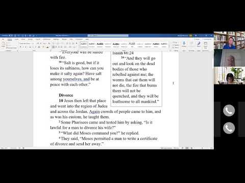 Bible Study: Mark 9:48 to 10:16