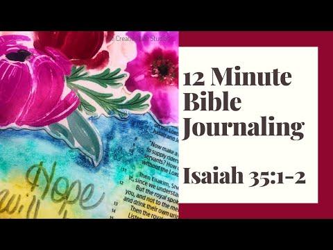 12 Minute Bible Journaling Page by Keri Sallee - Isaiah 35:1-2