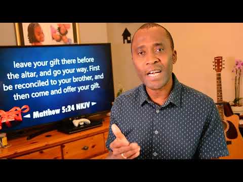 ◄ Matthew 5:24 ► leave your gift there before the altar... First be reconciled to your brother