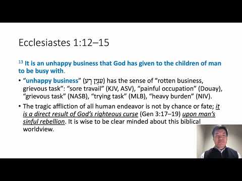 Wisdom Wednesday: Ecclesiastes 1:12-15