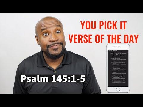 Verse of the Day Psalm 145:1-5 | You Pick It Bible Study